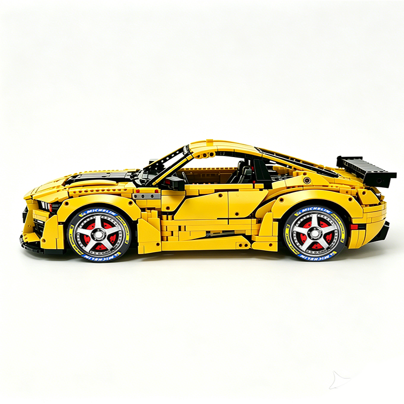 MOC-165802 1:8 Sports Car Ford Mustang Shelby GT500 Concept Building Block Set 3152pcs Collectible Model Kit with Custom Wheels