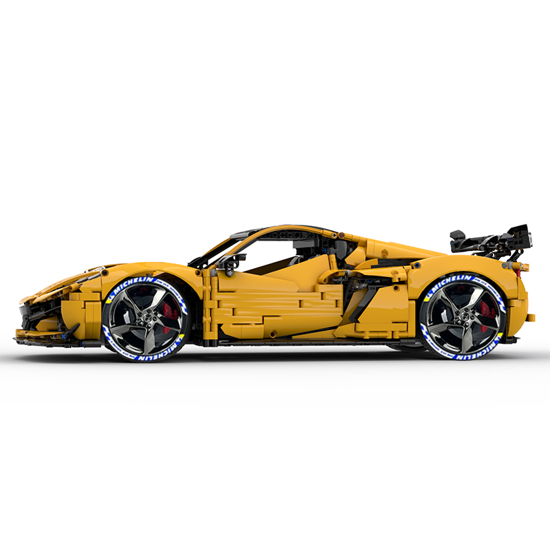MOC-216686 1:8 Sports Car Corvette ZR1 2025 Building Block Set 3646pcs Collectible Model Kit with Custom Wheels