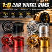 GULY 1# Wheel Rims, 1:8 Scale Building Block Rims, Compatible with Technic 42115 42083 Car Model, MOC Replacement Parts, 5 Colors Available, Rims Only or Rims with Tires Option