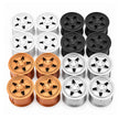 F40 Custom Wheel Rims, 1:8 Scale Building Block Wheels, Size 4.4cm x 6.5cm, Compatible with Technic 42115 42083 MOC Car Model, 4 Colors Available White/Black/Silver/Gold, Building Bricks Modification Accessories