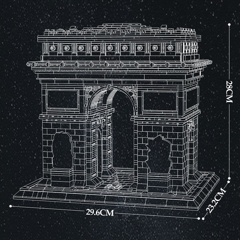 The Ultimate Arc de Triomphe Brick Model 3717pcs
