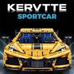 GULY-10622 1:8 Sports Car Corvette Supercar Building Block Set 3788pcs Adult Collector Collectible Model Kit