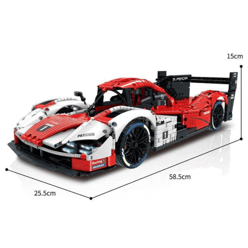 GULY-10615 1:8 Sports Car Porsche 963 Building Block Set 3460pcs Adult Collector Collectible Model Kit