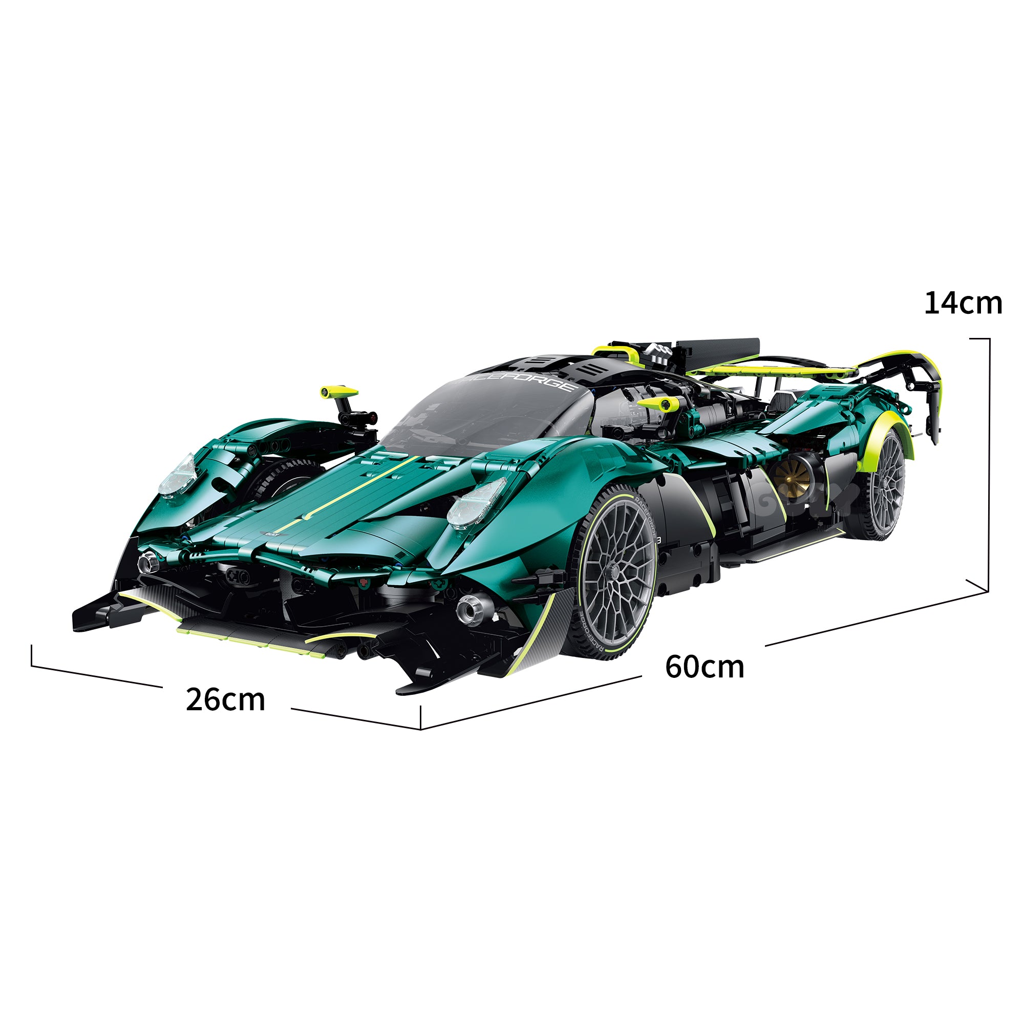 GULY-10658 1:8 Sports Car Aston Martin Valkyrie Building Block Set 3328pcs Adult Collector Collectible Model Kit