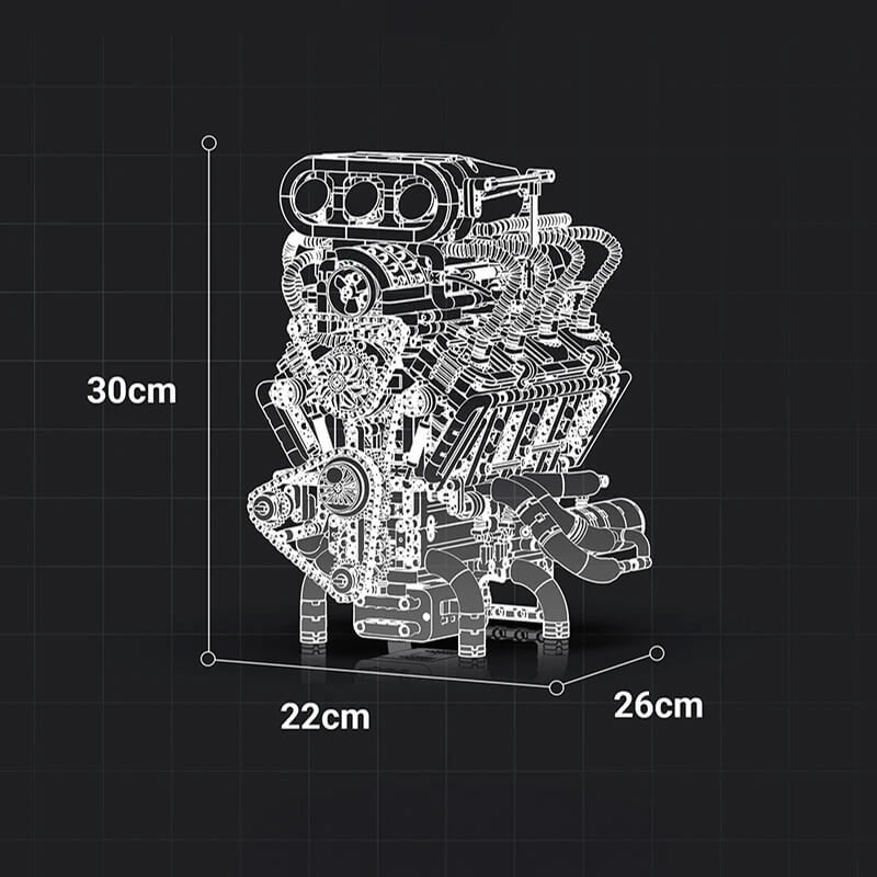 Supercharged V8 American Engine 2346pcs