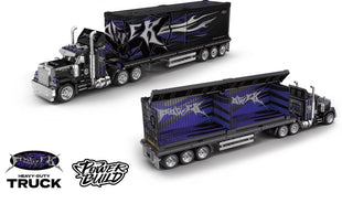 Retro American Semi Truck: Heavy-Duty Cab Building Set 1531pcs