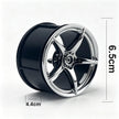 MOC Building Block 6# Wheel Rims 6.5cm Outer Diameter 4.4cm Width, 1:8 Scale Technic Car Replacement Parts Compatible with 42115 42083, 6 Colors, Rims Only or Rims + Tires Combo
