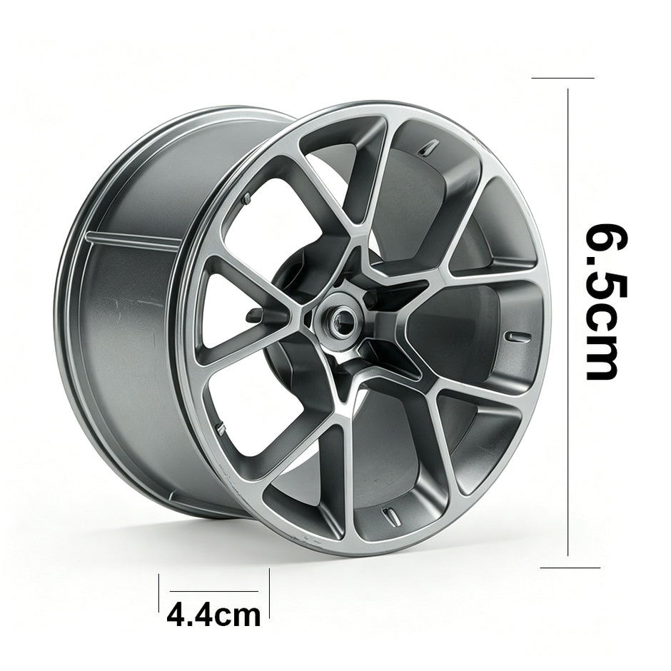 35187 1:8 Scale Building Block Wheel Rims, Size 6.5cm x 4.4cm, 4 Colors Available Black-Gold, Silver, Blue-White, Black, Compatible with Technic 42115 42083 MOC Car Model, Building Brick Modification Upgrade Parts