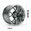 35187 1:8 Scale Building Block Wheel Rims, Size 6.5cm x 4.4cm, 4 Colors Available Black-Gold, Silver, Blue-White, Black, Compatible with Technic 42115 42083 MOC Car Model, Building Brick Modification Upgrade Parts