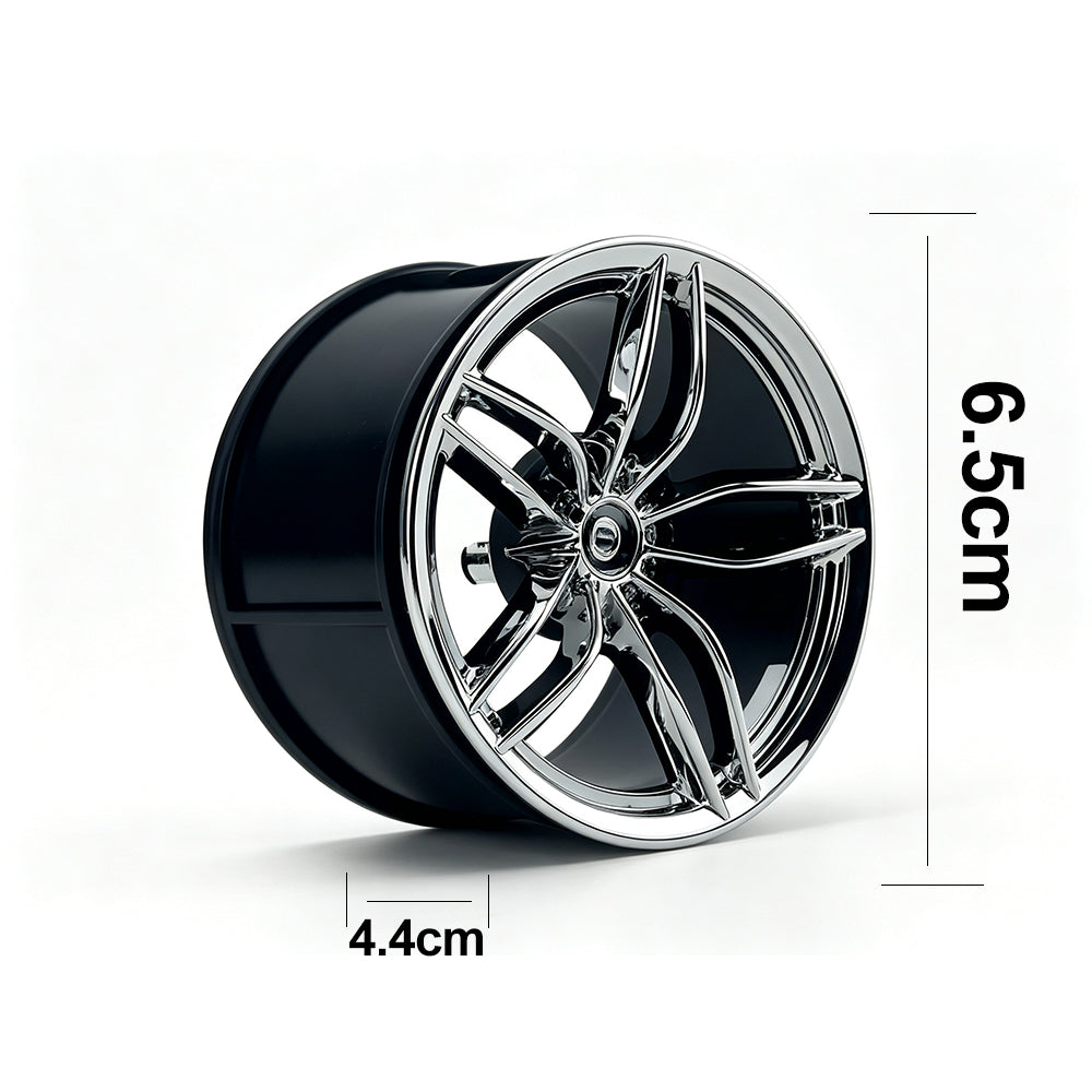 MOC Building Block Wheel Rims 6.5cm Outer Diameter 4.4cm Width, 1:8 Scale Technic Car Replacement Parts Compatible with 42115 42083, 6 Colors Available, Optional Rims Only / Rims with Tires