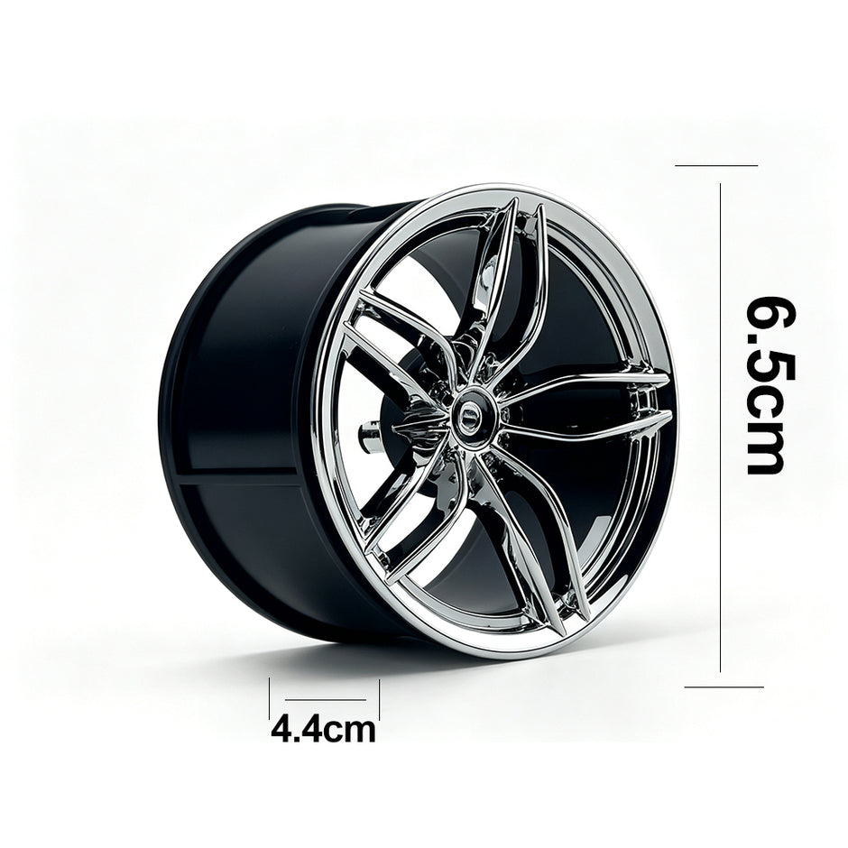 MOC Building Block Wheel Rims 6.5cm Outer Diameter 4.4cm Width, 1:8 Scale Technic Car Replacement Parts Compatible with 42115 42083, 6 Colors Available, Optional Rims Only / Rims with Tires