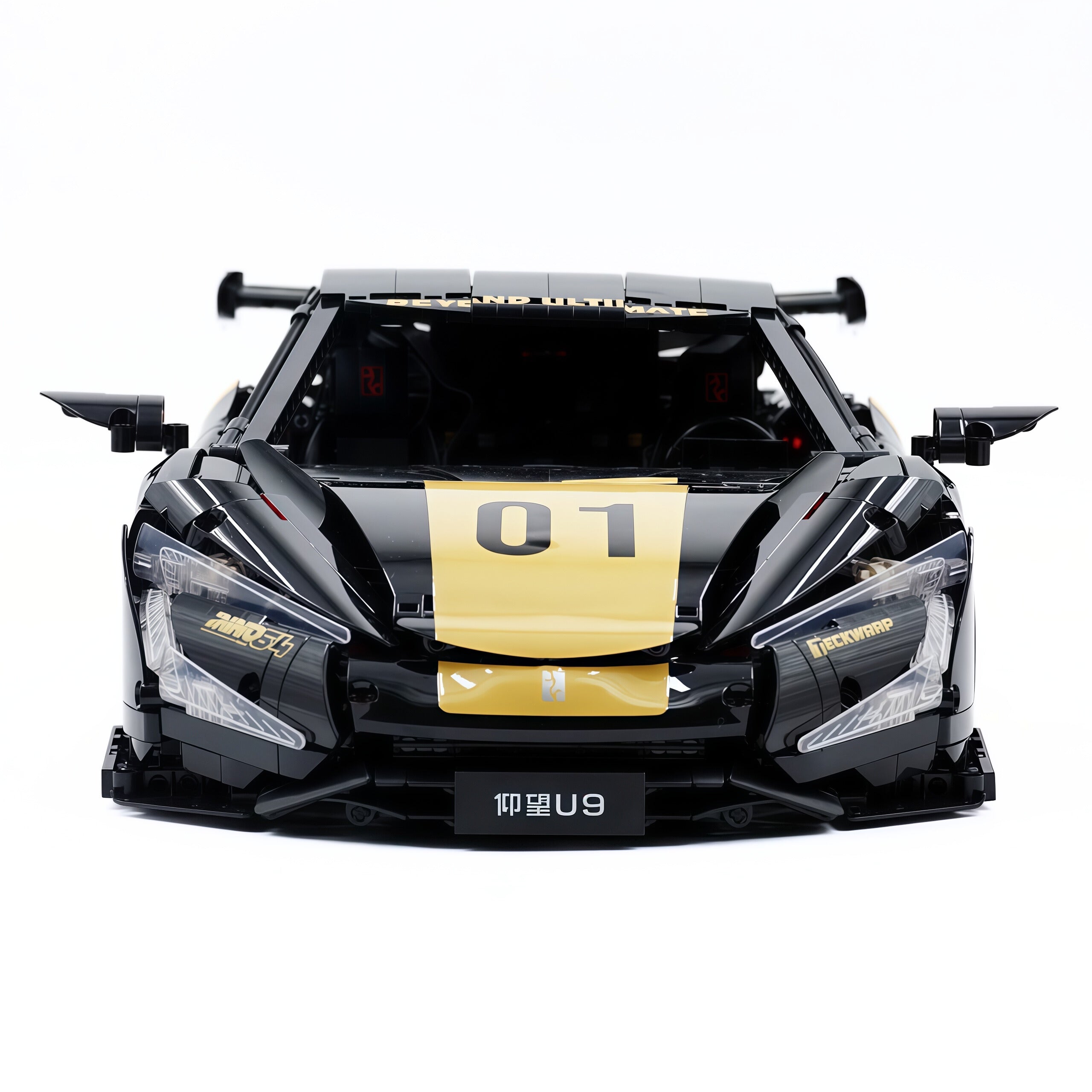 CADA-C64011 1:8 Sports Car YangWang U9 Custom Edition blue and black Building Block Set 3671pcs Adult Collector Collectible Model Kit