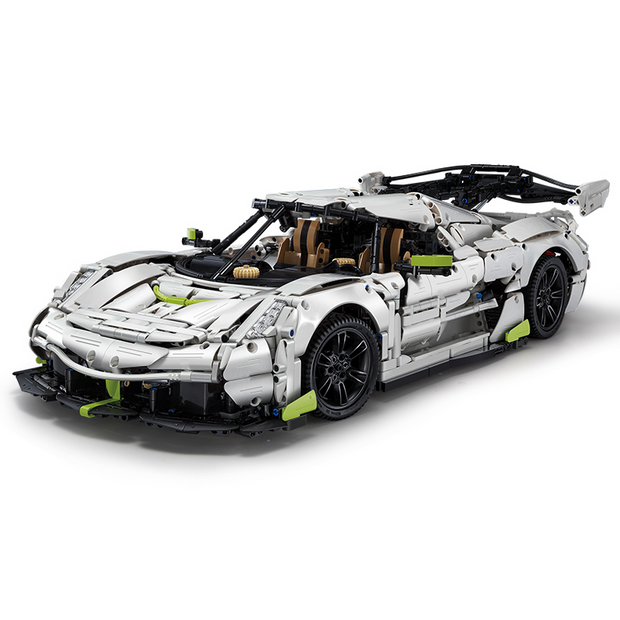 CADA-C61048 1:8 Sports Car Koenigsegg Jesko Fantasma Building Block Set 4346pcs Adult Collector Collectible Model Kit