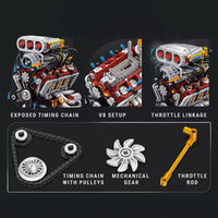 Supercharged V8 American Engine 2346pcs