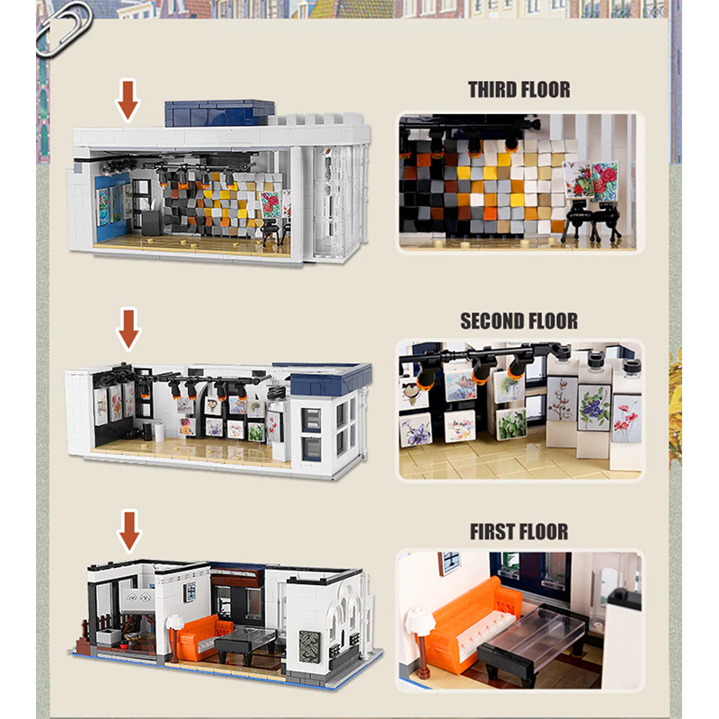 Panoramic Art Gallery building block 3535pcs