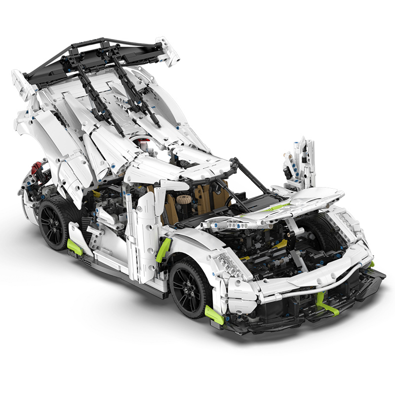 CADA-C61048 1:8 Sports Car Koenigsegg Jesko Fantasma Building Block Set 4346pcs Adult Collector Collectible Model Kit