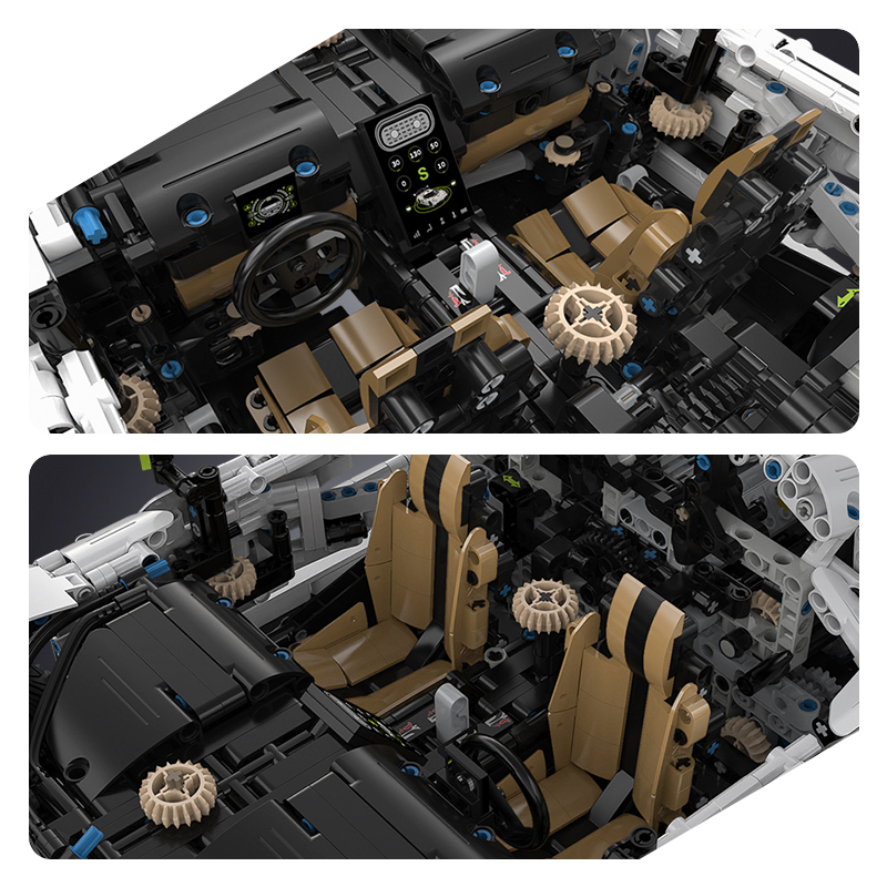 CADA-C61048 1:8 Sports Car Koenigsegg Jesko Fantasma Building Block Set 4346pcs Adult Collector Collectible Model Kit