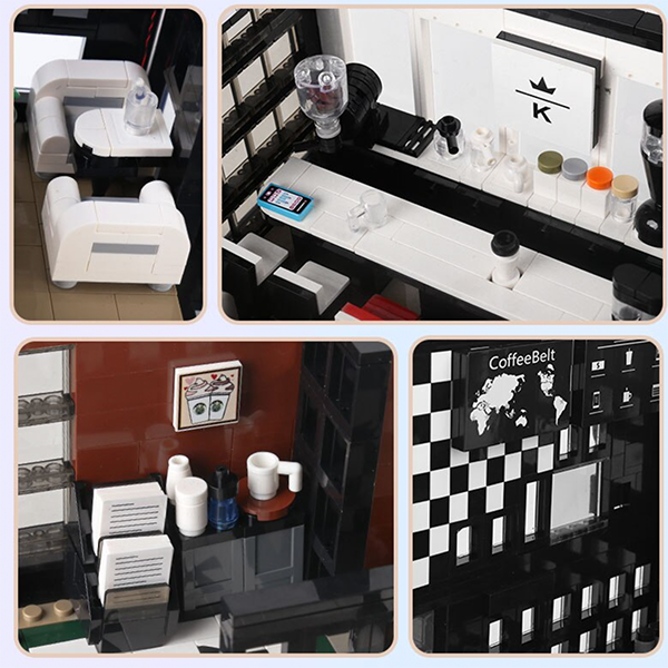 European Modern Cafe  building block 2727pcs