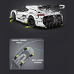 CADA-C61048 1:8 Sports Car Koenigsegg Jesko Fantasma Building Block Set 4346pcs Adult Collector Collectible Model Kit