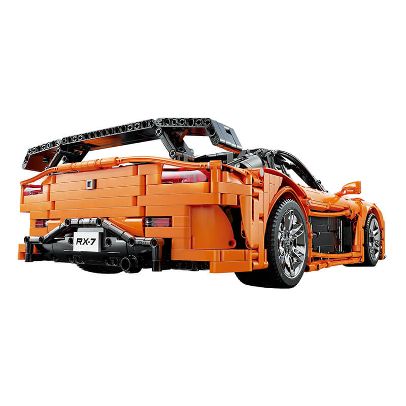 CADA-C61502 1:8 Sports Car Mazda RX-7 Building Block Set 3304pcs Adult Collector Collectible Model Kit