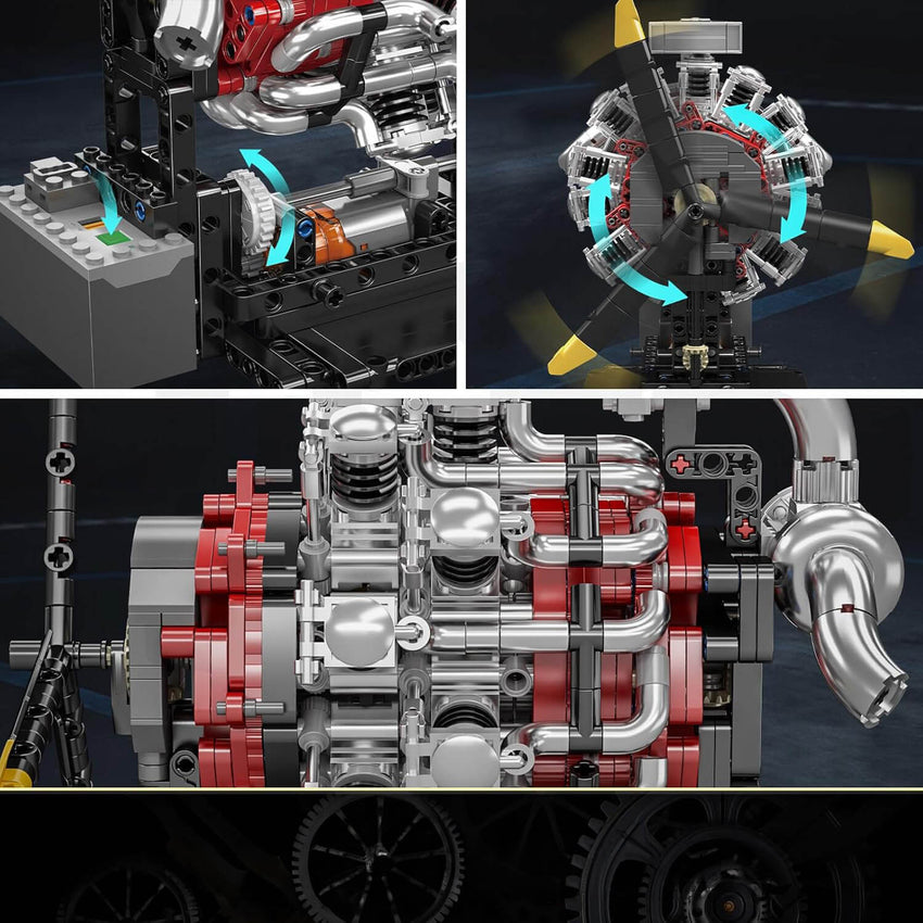 Motorised Radial Aircraft Engine 1146pcs